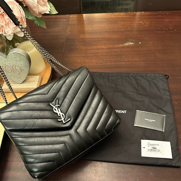 Yves Saint Laurent Medium Loulou Matelasse Leather Shoulder Bag/Wallet Combo - Picture 4 of 15